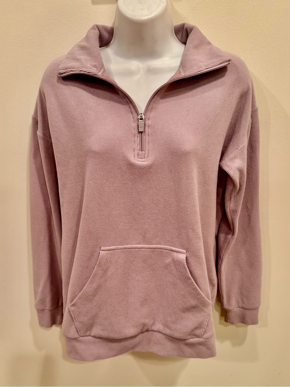 Marc New York Women's Half-Zip Pullover Sweater/Long Sleeve/Dusty Mauve/EUC